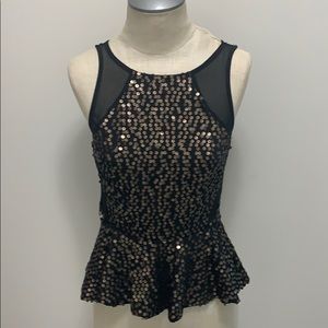 Sequin Peplum Top